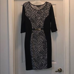 Black and White Career Dress